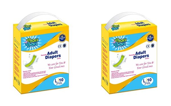 BonBon Premium Adult Diapers Tape Style - 20 Count
