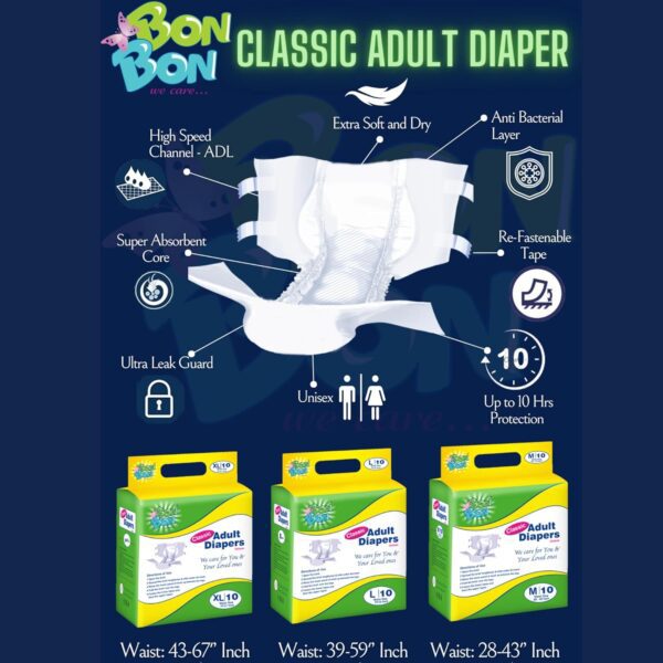 BonBon Adult Diapers Breathable Fabric Feature