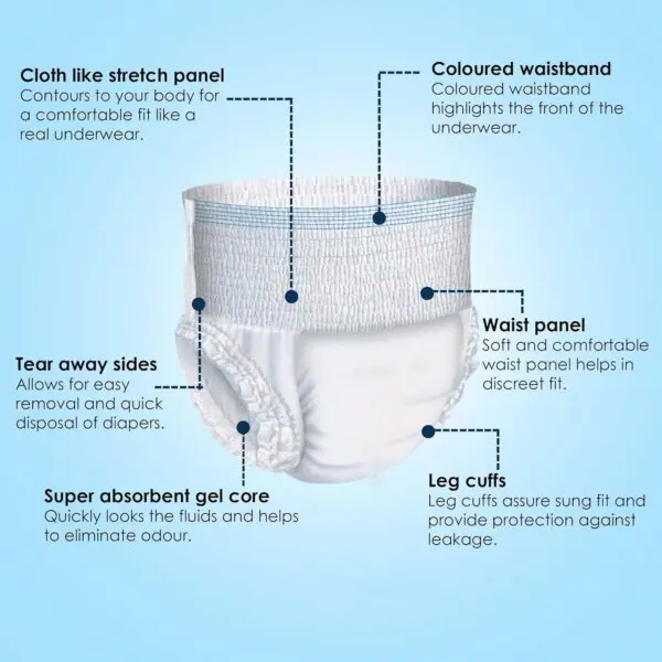 BonBon Adult Diaper Stretchable Waistband for Comfort
