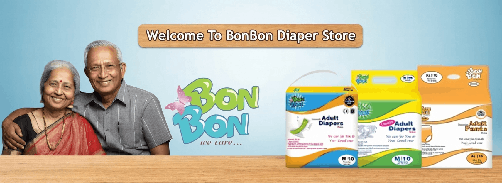 Best adult diapers in India — BonBon premium adult diaper packs in S and M sizes for elderly men and women.