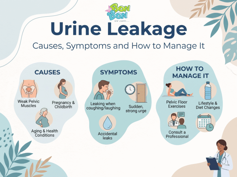 Urine leakage guide for women, men and pregnancy — causes, symptoms and management